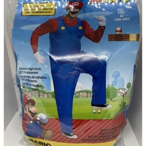 Mens Mario (M) and & infant Luigi (12 months) costumes